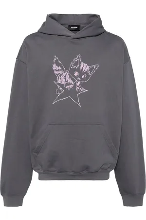 We11 Done Monster-print cotton hoodie