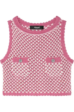VERSACE Knitted cropped top