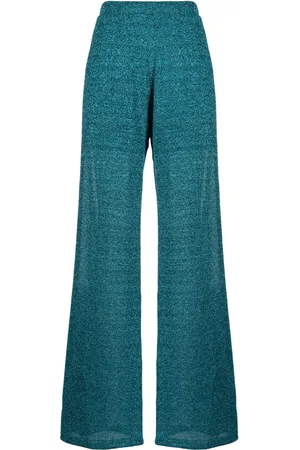 AMEN Lurex wide-leg trousers
