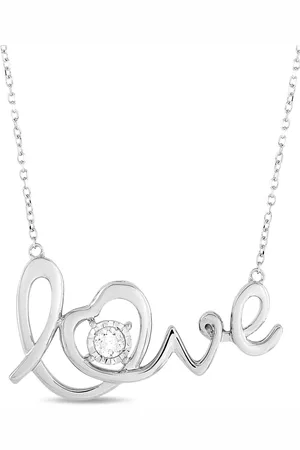 LB Exclusive 14K white gold diamond necklace