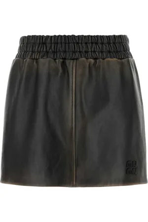 Miu Miu Leather mini skirt