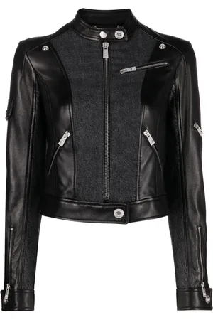 VERSACE Panelled biker jacket