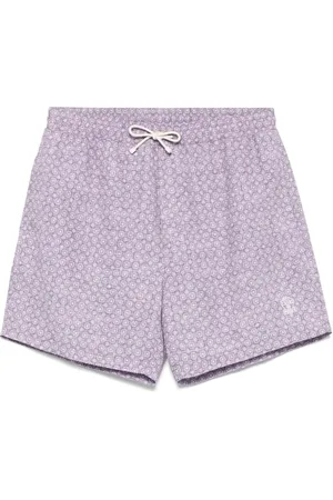 Brunello Cucinelli Floral-print swim shorts