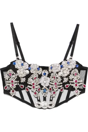 LOULOU Crystal-embellsihed corset