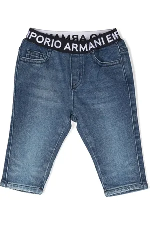 Emporio Armani Logo-waistband slim jeans