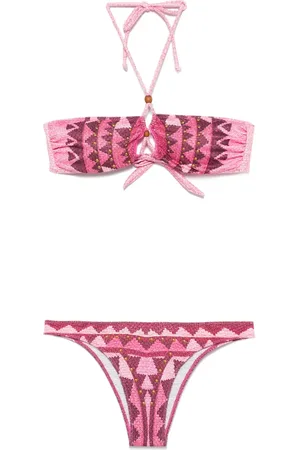 PIN UP STARS Bandeau-style studded bikini