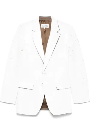 Maison Margiela Cracked-paint blazer