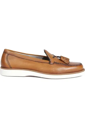 santoni Tassel-detail leather loafers