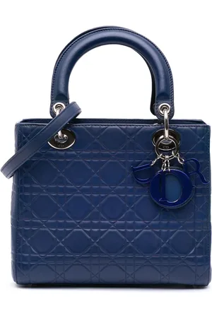 Dior 2013 Medium Ultra Matte Calfskin Embossed Cannage Lady Dior satchel