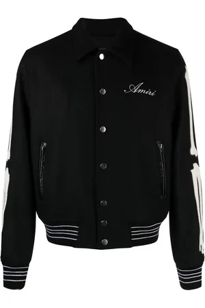 AMIRI Bones appliqué wool-blend bomber jacket