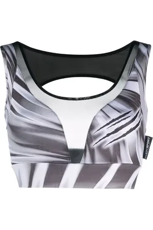Philipp Plein Printed cotton cropped-top