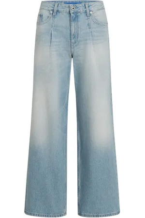 Karl Lagerfeld Wide-leg pleated jeans