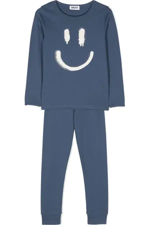 Molo Lue smiley-print pajamas set