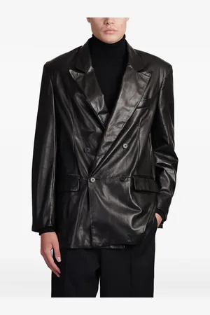 SALVATORE SANTORO Double-breasted leather blazer