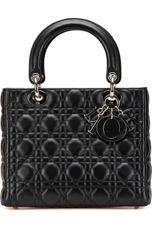 Dior 2005 Medium Lambskin Cannage Lady Dior satchel