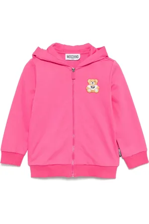 Moschino Logo-patch zip-up hoodie