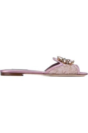 Dolce & Gabbana Rainbow Lace brooch-detail sandals