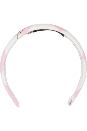 VERSACE Checked cotton head band