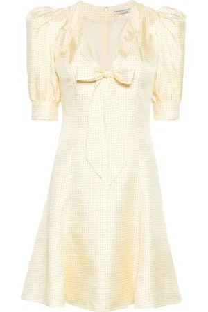 Alessandra Rich Polka dot-print silk minidress