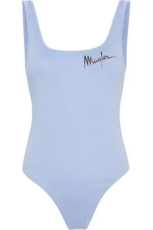 MUGLER Logo-print cotton bodysuit
