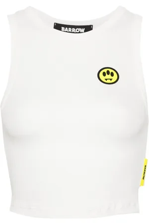 BARROW Logo-print cropped top