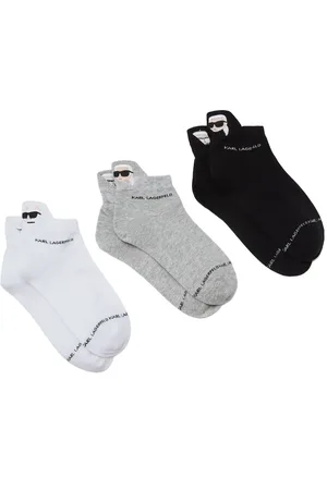 Karl Lagerfeld Ikon intarsia-knit socks (pack of three)