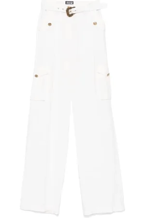 VERSACE Crinkled-finish cargo pants