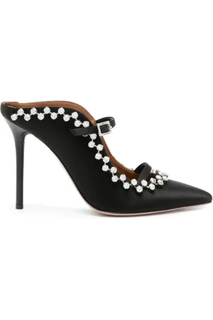 MALONE SOULIERS Gala 100mm crystal-embellished mules