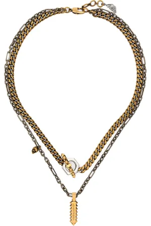 Alexander McQueen Logo-pendant chain necklace