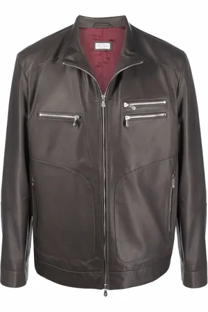 Brunello Cucinelli Zip-up leather jacket
