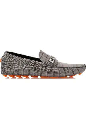 Philipp Plein Crocodile-embossed leather loafers