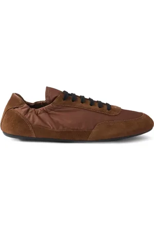 Prada Collapse Re-Nylon suede sneakers