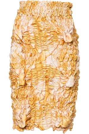 Feben Twist shirred pencil miniskirt