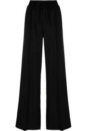 Twin-Set Logo-plaque wide-leg trousers