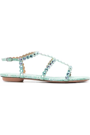 Aquazzura Tequila flat leather sandals