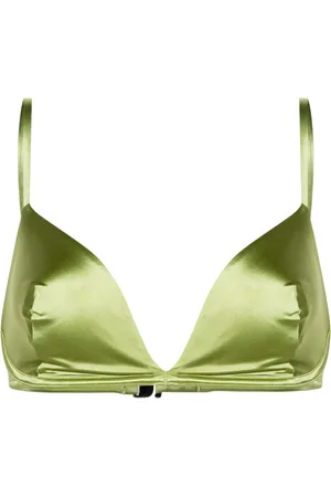Form and Fold The Triangle satin bikini top