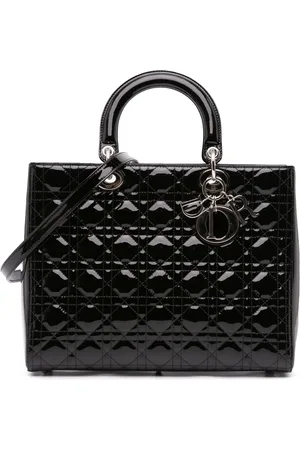 Dior 2015 Large Patent Cannage Lady Dior satchel