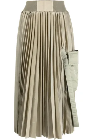SACAI High-waisted pleated skirt