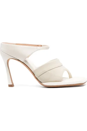 Sportmax 100mm thong-strap leather mules
