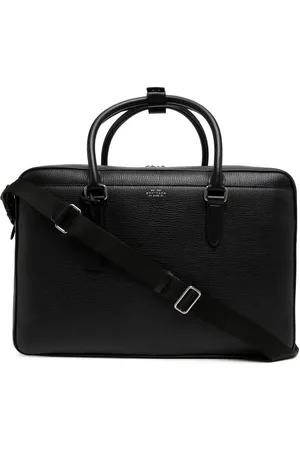 SMYTHSON Leather logo-stamp holdall