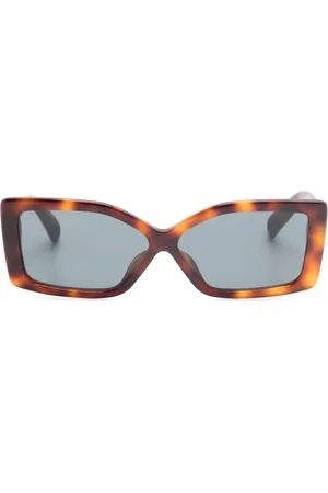 Jacquemus Rectangle-frame tortoiseshell sunglasses