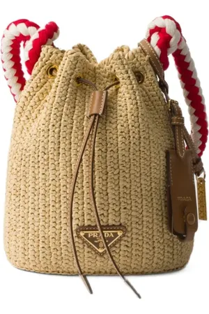 Prada Woven drawstring bag
