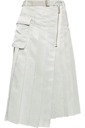 SACAI Pleat belted skirt