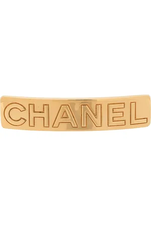 CHANEL 1980s engraved logo hair pin
