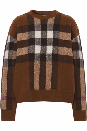 Burberry Check wool-cashmere jumper