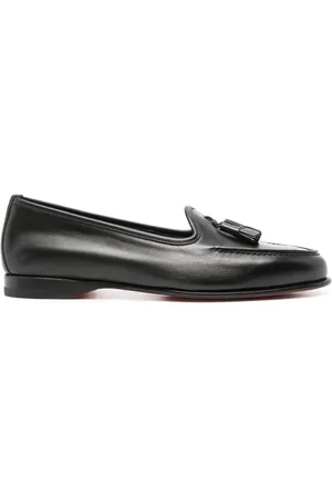 santoni Tassel-detail leather loafers