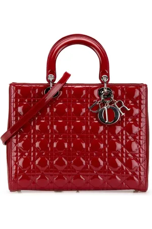 Dior 2013 Large Patent Cannage Lady Dior satchel