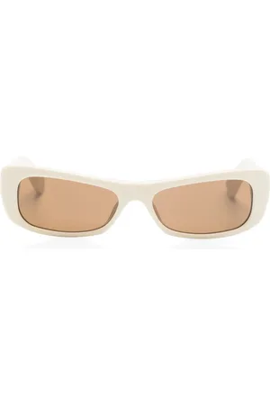 Jacquemus Les Lunettes Capri rectangular cat-eye sunglasses.