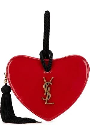 Saint Laurent 2018 Patent Sac Coeur Heart Shaped clutch bag