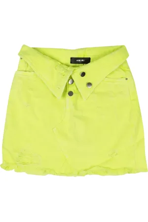AMIRI Denim destroyed mini skirt